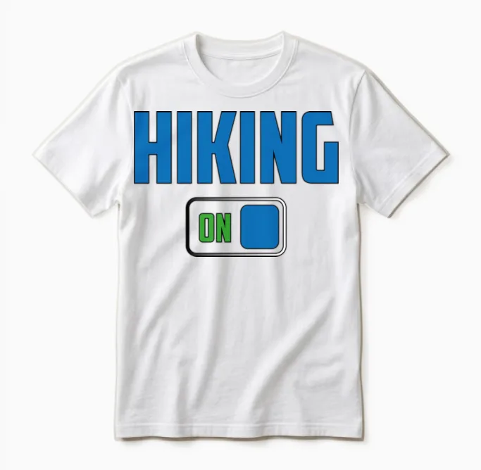 Hiking Mode on Nostalgia & Outdoors Gift Unisex T-Shirt in White