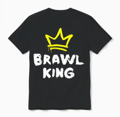 Brawl King Gamer Gaming Brawler Brawl T-Shirt, Black Unisex T-Shirt - Black