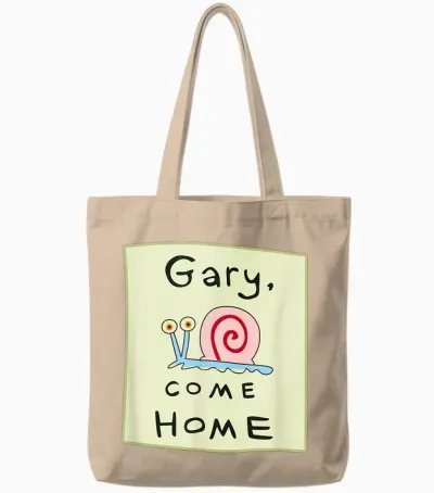 Gary the Snail - Come Home Tote Bags - Natural
