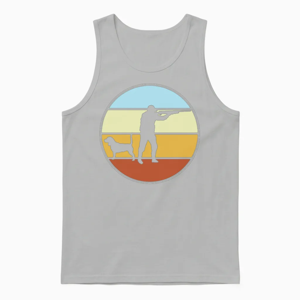 Hunting Retro Unisex Tank Top in Ash