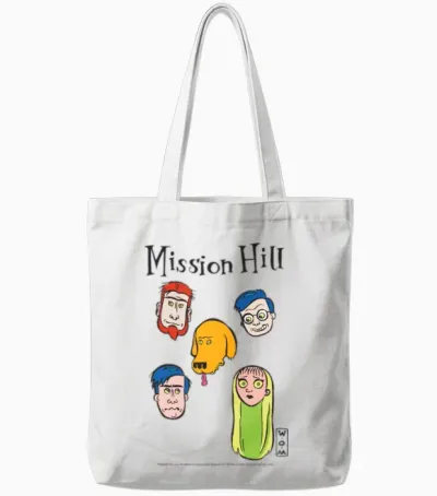 Mission Hill Faces Women's T-Shirts Tote Bags - White