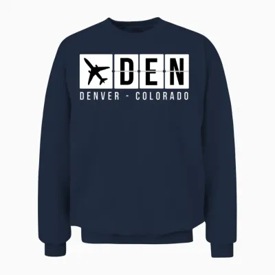 Denver Airport Code Unisex Sweatshirt - Navy