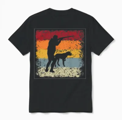 Hunting Retro Unisex T-Shirt - Black