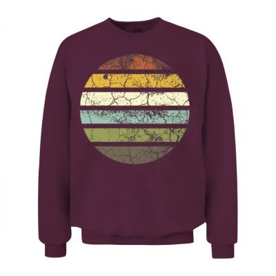 Retro Vintage Sunset Unisex Sweatshirt - Maroon