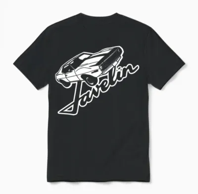 2nd Generation Amc Javelin Illustration and Script Unisex T-Shirt - Black