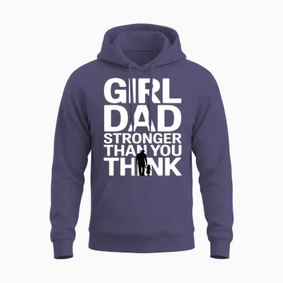 Girl Dad Shirt - Father of a Daughter Saying Unisex Hoodie - Heather Sport Dark Navy
