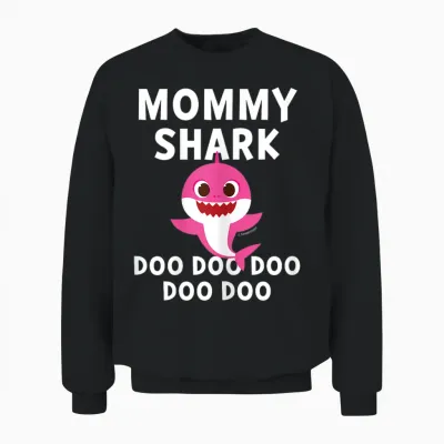 Pinkfong Mommy Shark Official Unisex Sweatshirt - Black