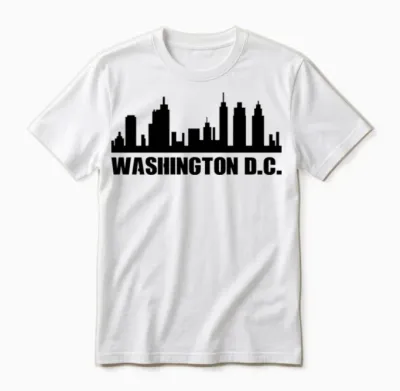Washington D C Unisex T-Shirt - White