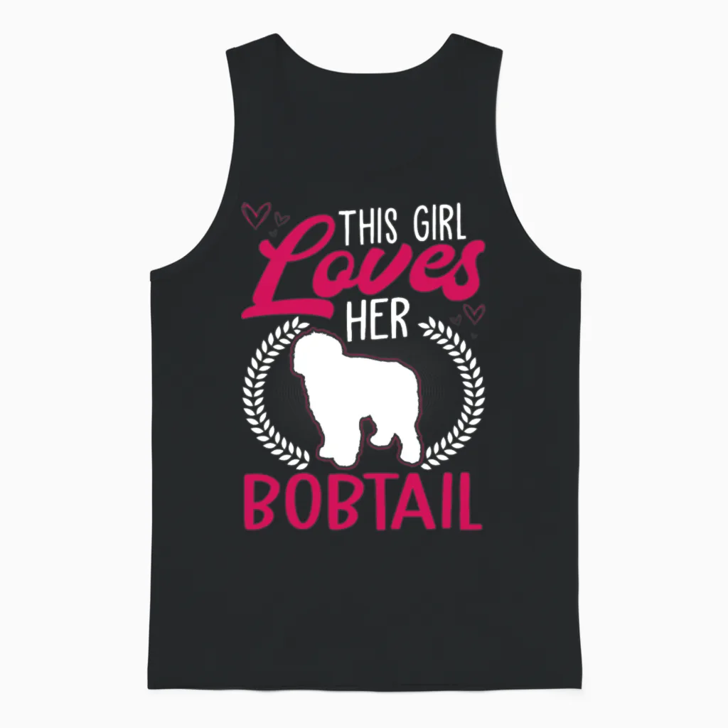 This Girl Loves Her Bobtail Unisex Tank Top in Black
