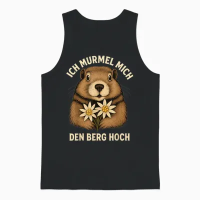Ich Murmel Mich Den Berg Hoch Lustiges Murmeltier Edelweiß Unisex Tank Top - Black