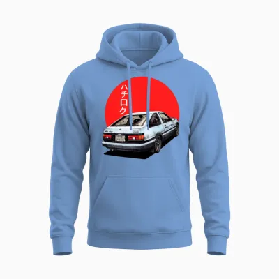 Ae86 Initial D Trueno Japan Movie Unisex Hoodie - Carolina Blue