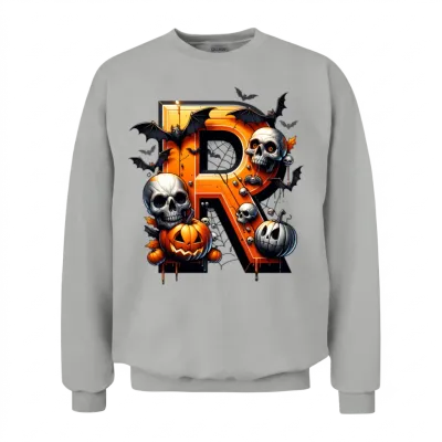 Letter R Alphabet Unisex Sweatshirt - Ash