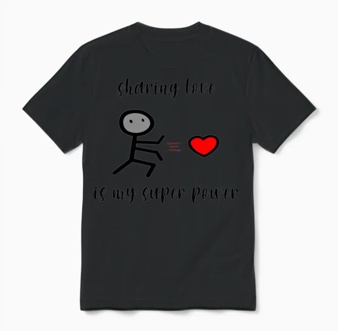 Super Hero Funny Unisex T-Shirt in Black