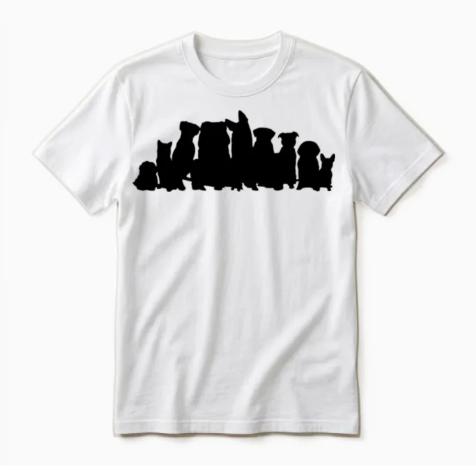 Dogs, Dog - Lovers Unisex T-Shirt in White