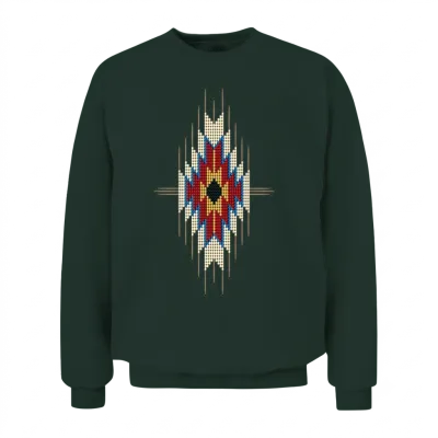 Native American Sunburst Unisex Sweatshirt - Forest