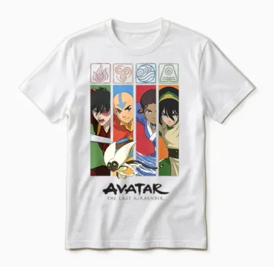 Avatar: the Last Airbender Four Elements Benders Box Panels Unisex T-Shirt - White