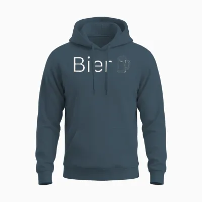 Bier Logo Simple Unisex Hoodie - Dark Heather
