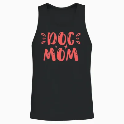 Dog Mom Unisex Tank Top - Black
