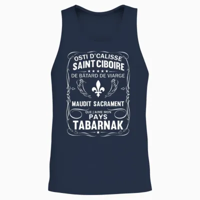 Quebecois Unisex Tank Top - Navy