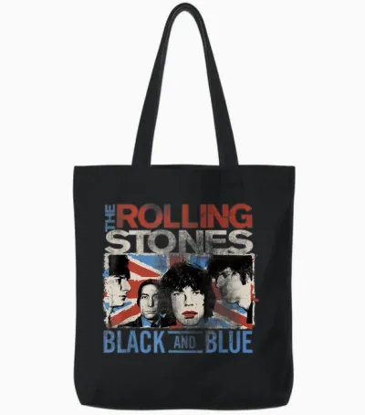 Offizielle the Rolling Stones Schwarz Und Blau Tote Bags - Black