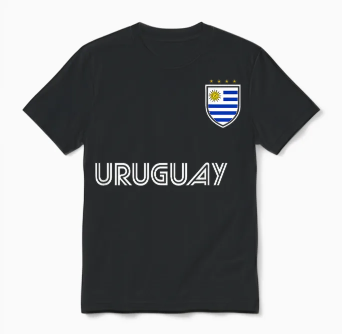 Uruguay Unisex T-Shirt in Black