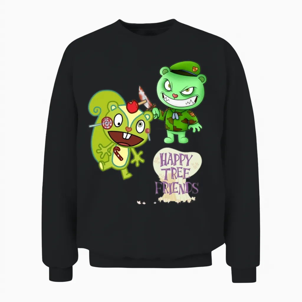 Happy Tree Friends Unisex Sweatshirt in Black