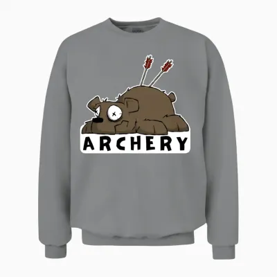 Funny Archery Sticker and Shirt Kilboe Comic Unisex Sweatshirt - Sport Grey