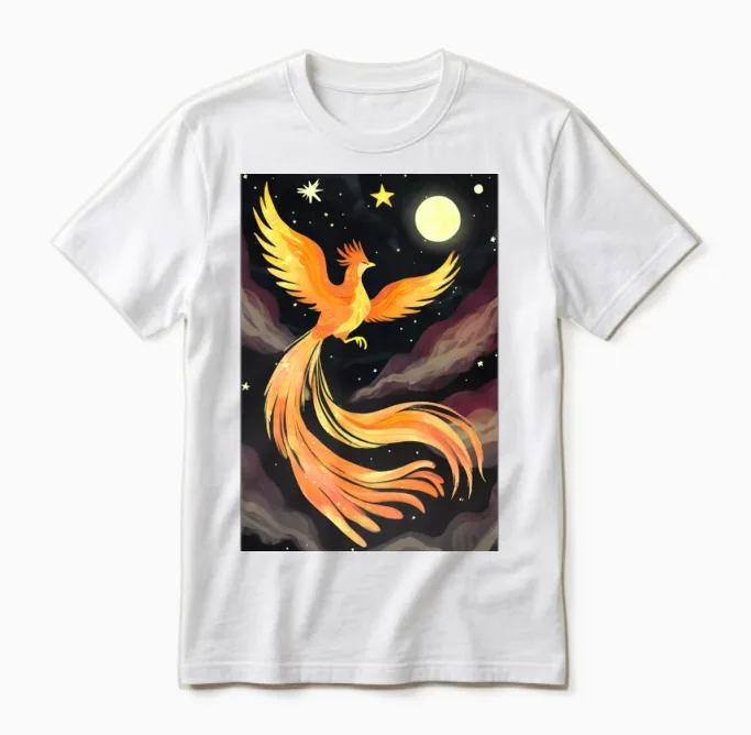 Phoenix Night Flight Unisex T-Shirt in White