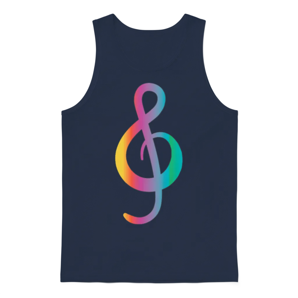 Music Note โ Lovers Gift Unisex Tank Top - Navy