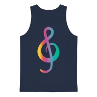 Music Note — Lovers Gift Unisex Tank Top - Navy – 1