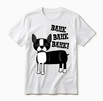 Boston Accent Terrier Unisex T-Shirt - White