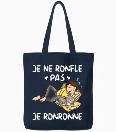 Je Ne Ne Snorfle Je Pas Je Snorne Pyjama Humour Papa Snorer Long Sleeve, Black, S Tote Bags - Navy