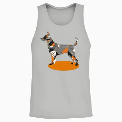Geometry Dog Unisex Tank Top - Ash
