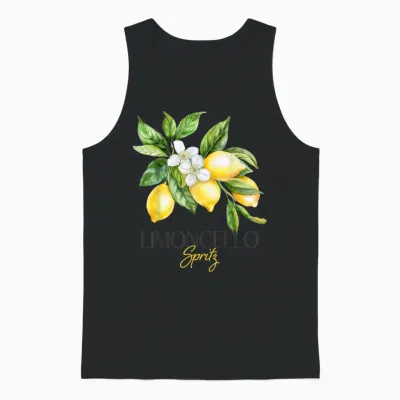 Limoncello Spritz Summer Aperitif Italian Lemon Liqueur Unisex Tank Top - Black