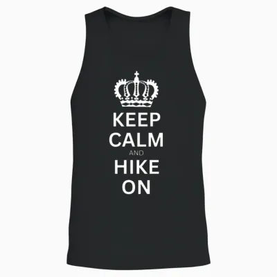 Keep Calm and Hike On Unisex Tank Top - Black