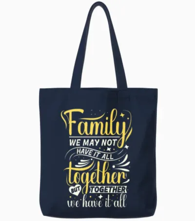 Matching Family Gathering Reunion Family Together Tote Bags - Navy