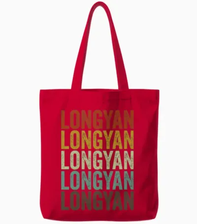 Longyan China Retro Vintage Tote Bags - Red