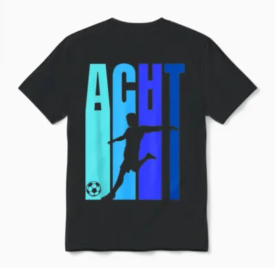 8th Birthday Boys Football Eighth Birthday T-Shirt, Black Unisex T-Shirt - Black
