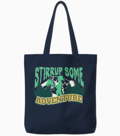 Hobby Horsing Tote Bags - Navy