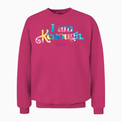 Barbie the Movie - I Am Kenough Tie Dye Logo Unisex Sweatshirt - Heliconia
