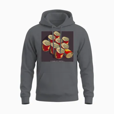 9 Cans of Ravioli Album Cover Unisex Hoodie - Charcoal
