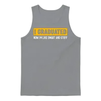 I Graduated Graduate Class 2023 Funny Graduation Unisex Tank Top - Sport Grey – 1