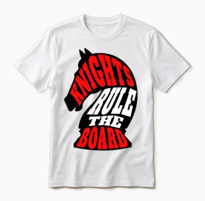 Knights Rule the Board Unisex T-Shirt - White
