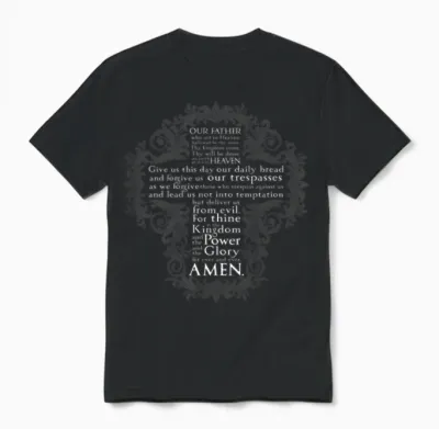 The Lord's Prayer - Christian Unisex T-Shirt - Black