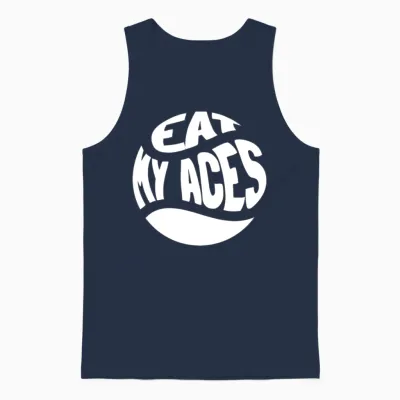 Tennis Funny Unisex Tank Top - Navy