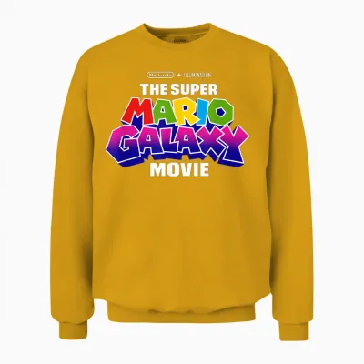 The Super Mario Galaxy Movie Logo Unisex Sweatshirt - Gold