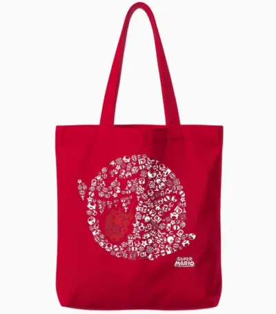 Nintendo Super Mario Iconic Boo Portrait Graphic Tote Bags - Red