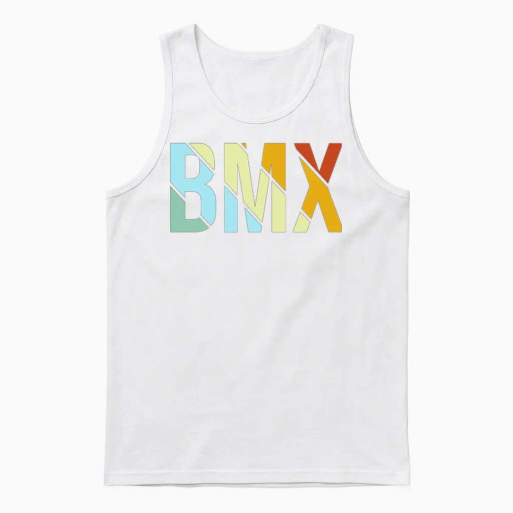 Bmx Retro - Cycling Unisex Tank Top in White