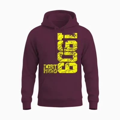 Dortmund 1909 Men's and Women's Ruhrpott Football Fan Unisex Hoodie - Maroon