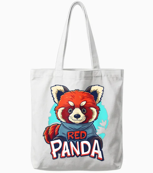 Joli Costume De Panda Rouge Pour Adultes Et Enfants Tote Bags in White
